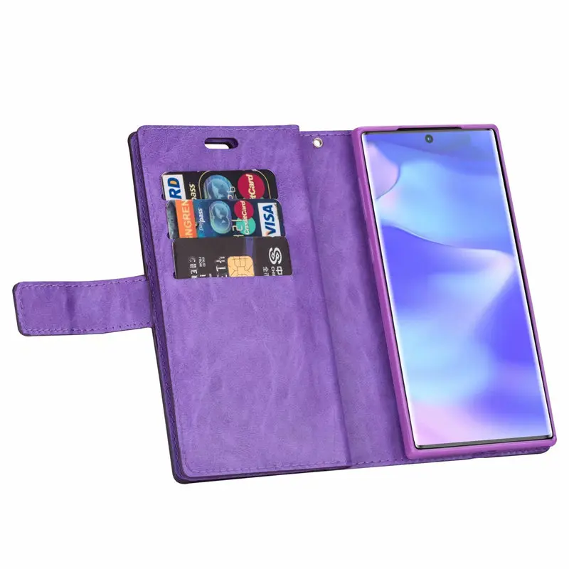 Кожаный бумажник на молнии сумка чехол для samsung Galaxy Note 10 S10 S8 S9 Plus Note 9 8 S6 S7 край A10 A20 A30 A50 A70 A90 M10 M20 M30
