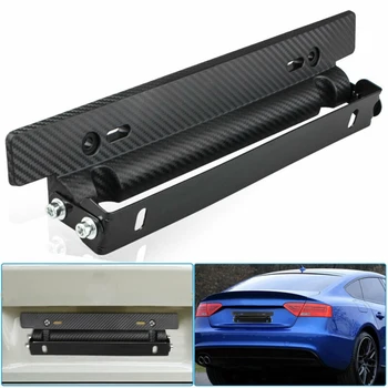 

Universal Adjustable Carbon Fiber Car Racing License Plate Frame Holder Bracket Flexible And Durable