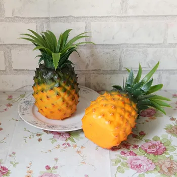 

Artificial PU Fruit Orange Pineapple For Wedding Home Decoration Shop Display Plastic Fake Fruits Photography Props 300g