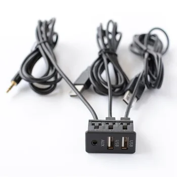 

Car Extension Cord Dual USB Truck Cable AUX Replacement Interface Parts