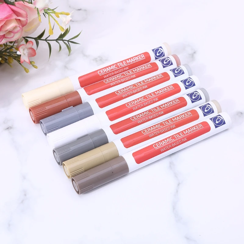 Tile Paint Marker Floor Paint Maker Grout Pen Tile Grout Colorant Non-toxic for All Types of Tiles