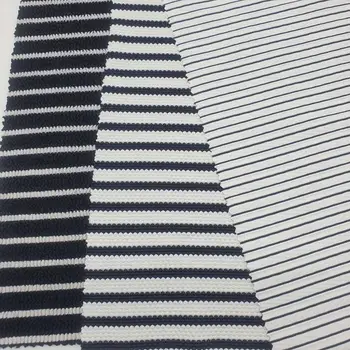 

Black White Stripe Crepe Jacquard Fabric for Garment Women Dress Sewing Home Textiles