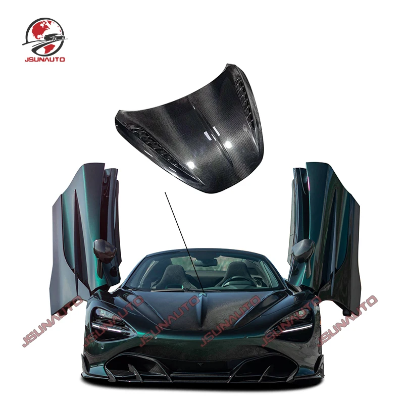 

Car Part TC Style Carbon Fiber Front Hood Bonnet For McLaren 720S 765LT Coupe 2017-2022 Engine Cover Hood