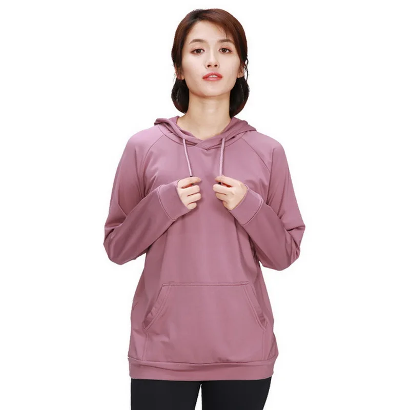 

Women Fashion Casual Outdoor Sports Running Jogging Hooded Pullover Gym Yoga Fitness Sportswear Training Workout Clothes Top