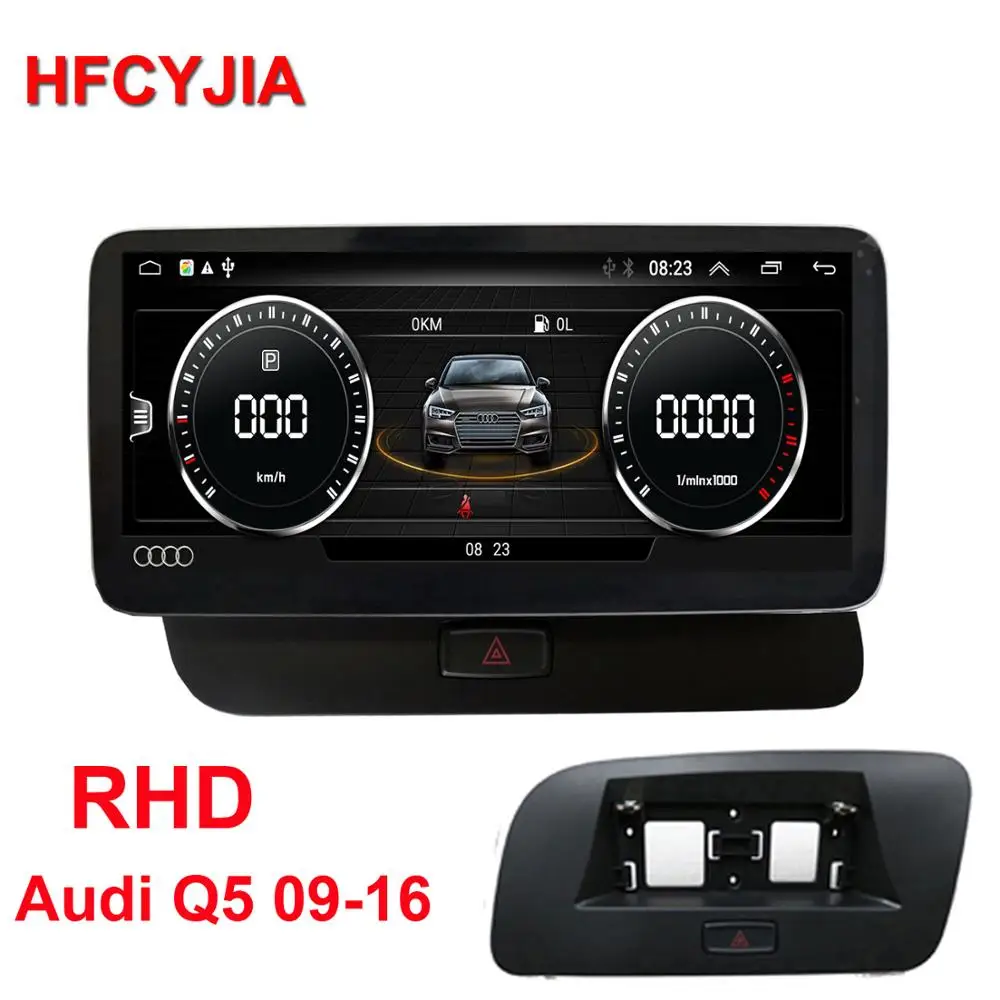 HFCYJIA 10,2" Android 9,0 система автомобильный экран стерео для Audi Q5 S5 2009- gps Navi рекордер wifi BT SWC AUX 2+ 32G ips RHD