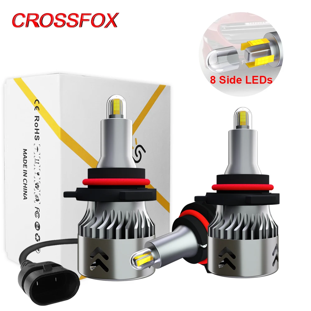 Автомобильные лампы CROSSFOX H7 светодиодный 9005 HB3 CSP для 9006 HB4 H1 H11 H9 H8 Автомобильная