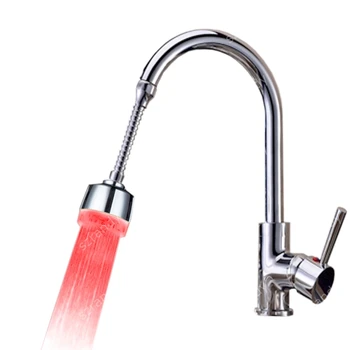 

360 degree Glow Water LED Faucet Aerator with Single Red Color