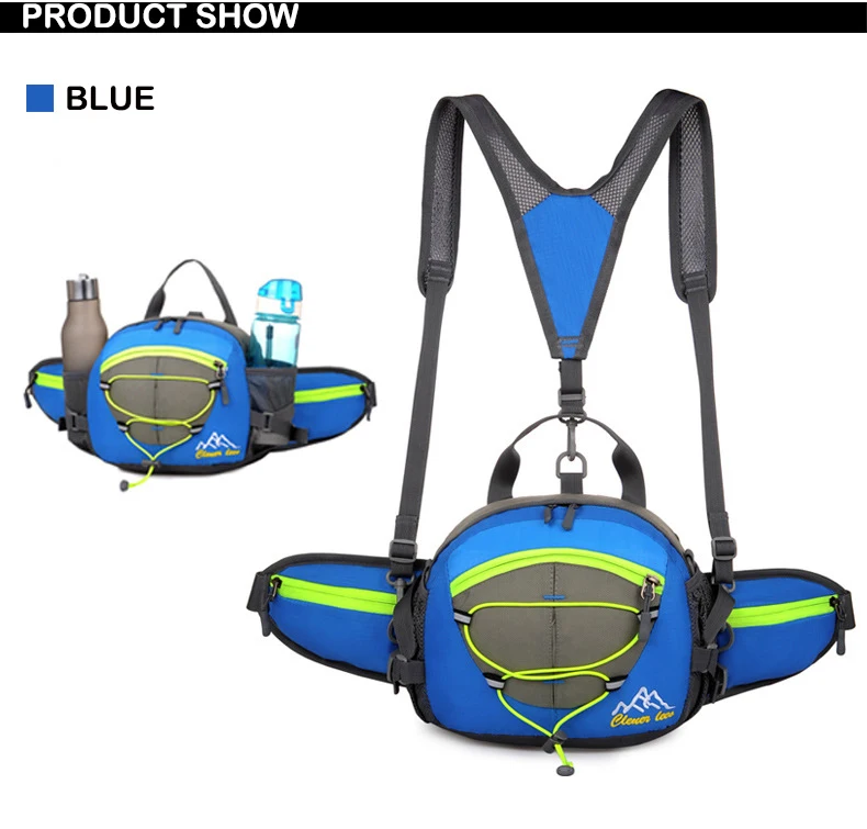 Men Outdoor Running Bags,Waterproof Camping Sports Bag Women,Cycling Running Waist Backpack,Multifunction Climbing Hiking Bags