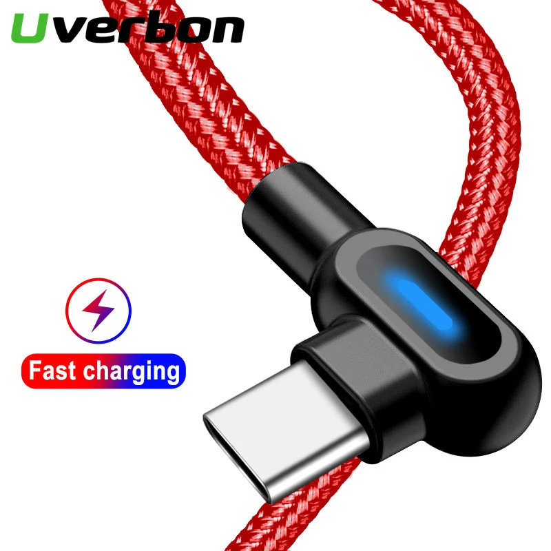 

Micro USB Type C 90 Degree 1M 2M Fast Charging Cable For Samsung S8 S9 S10 Xiaomi Huawei LG Android Microusb USB-C Charger