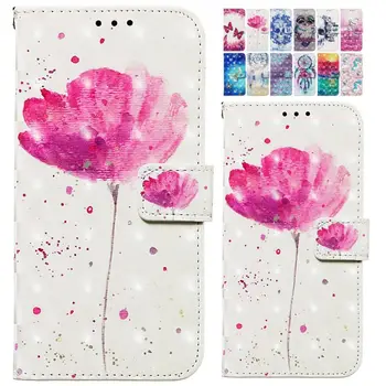 

Flower Orchid Leather Flip Wallet Case For Coque Redmi Note 7 Pro Note 8 Pro 8T Cute Flip Phone Capa Book Cover Lady Box E03E