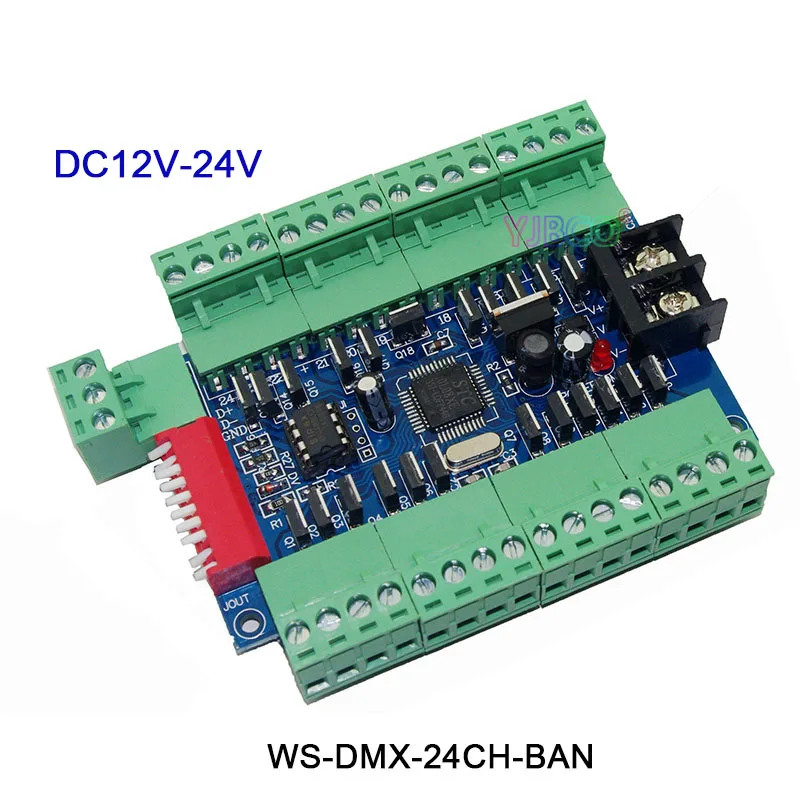 DC5V 36V цифровой трубчатый дисплей 3CH/4CH/12CH/18CH/24CH/36CH DMX512 декодер RGB/RGBW светодиодный