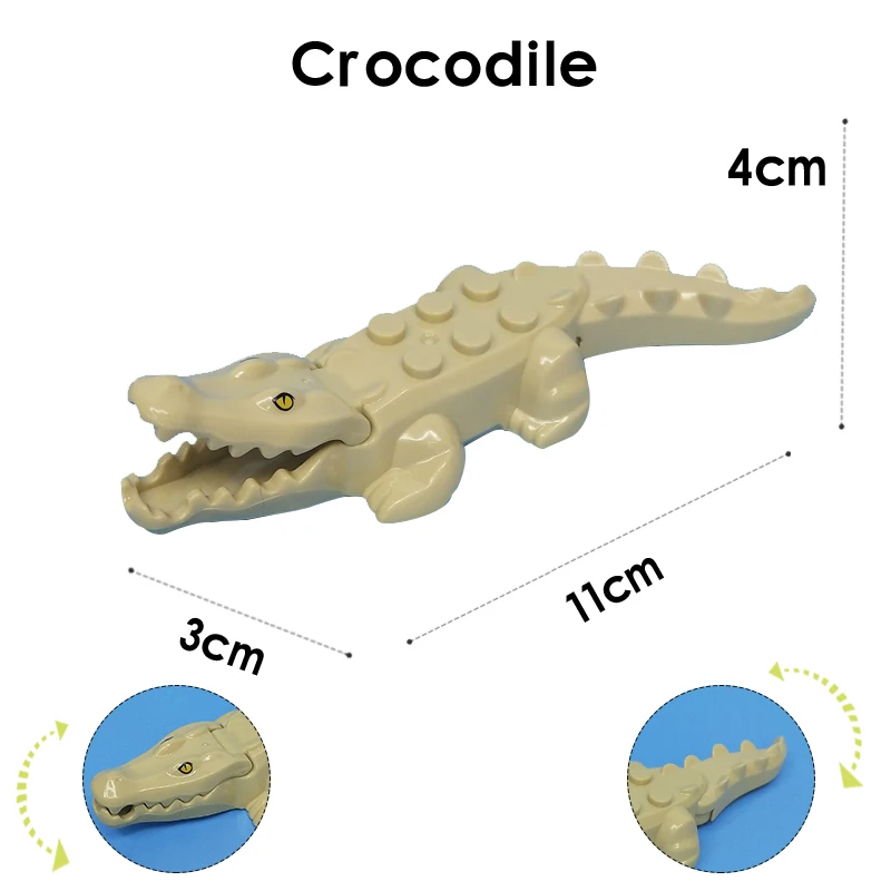 Милые мини животные строительные блоки корова Акула крокодил пантера Гарфилд Duplos животные друзья игрушки девушки кукла зоопарк Juguetes подарок - Цвет: Белый
