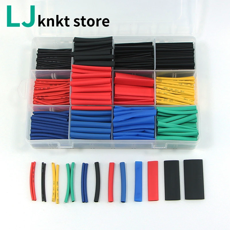 

560pcs Set Heat Shrink shrinkable Tube Polyolefin Shrinking Assorted Wire Cable Insulated Sleeving electronic diy kit with box
