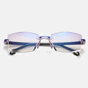 

Fashion Reading Glasses Far And Near Dual-use Elderly Smart Zoom Anti-blue Light Anti-radiation Trimming Frameless Glasses