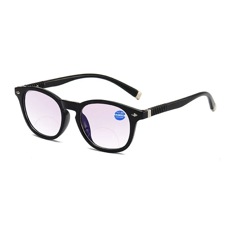 IBOODE анти голубой свет прогрессивные очки для чтения для женщин и мужчин квадратные пресбиопические очки TR90 очки при дальнозоркости очки - Цвет оправы: Черный