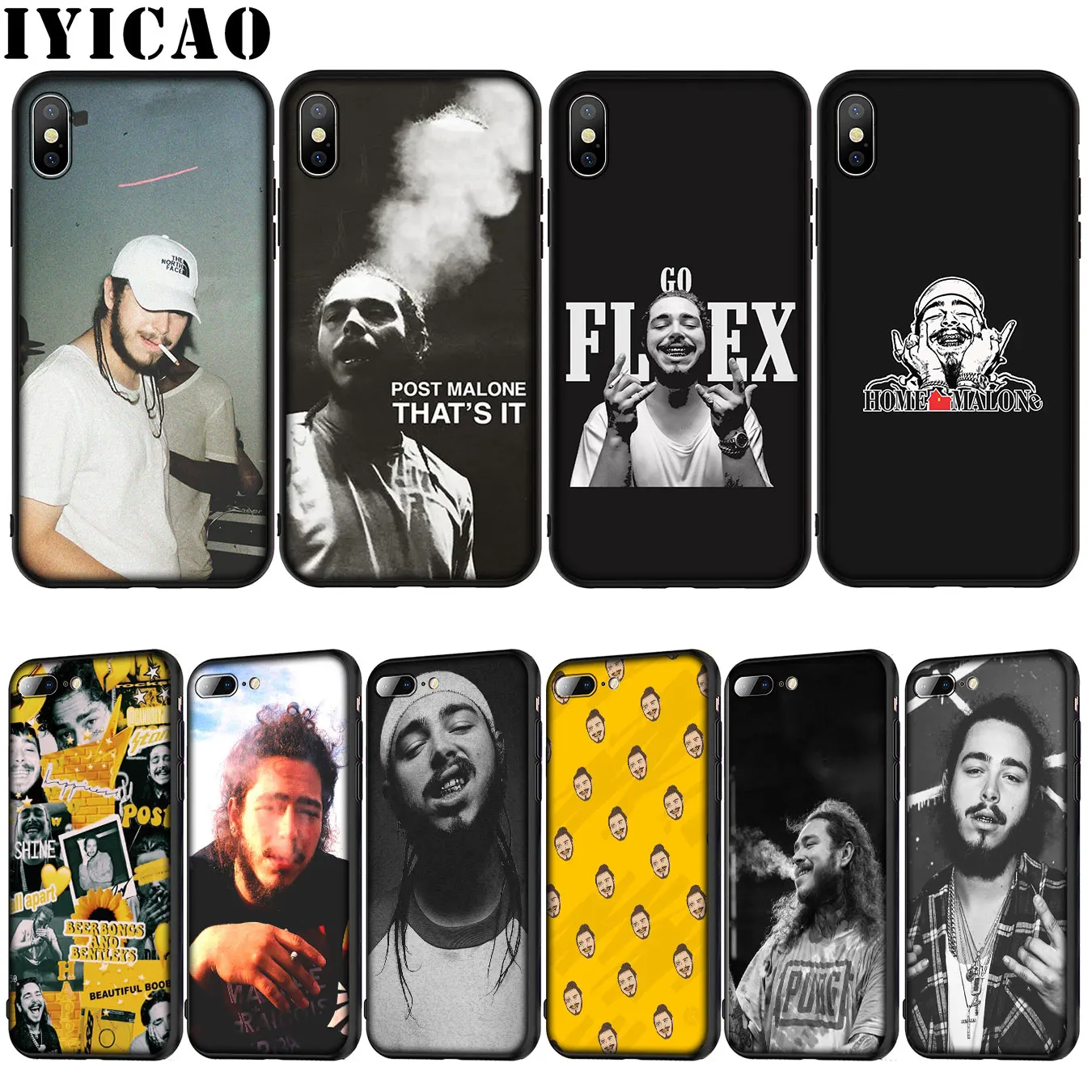 Мягкий силиконовый чехол IYICAO post malone pop singer для iPhone XR X XS 11 Pro Max 10 6S 7 8 Plus 5 5S SE |