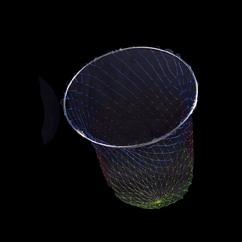 Products Depth Hole Fishing Tackle Rhombus Mesh Fishing Nets Collapsible Nylon