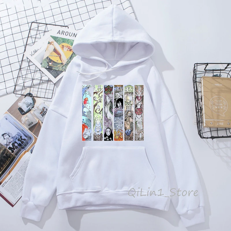 Totoro hoodies women Studio Ghibli Harajuku Kawaii Hoodie men Ullzang Cute Funny Anime Sweatshirts 90s Graphic Hoody unisex - Цвет: 82455 M