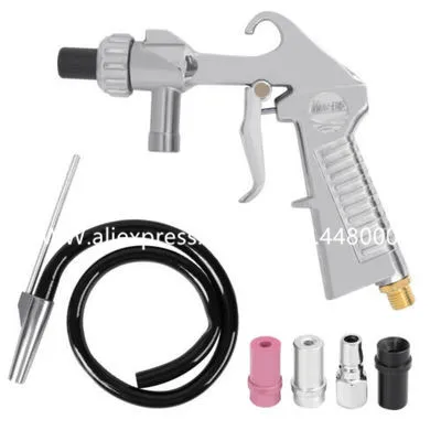 

Air Sandblaster Sandblasting Blast Gun+Nozzles+Connector+Tube Derusting Tool Kit Industrial Sandblaster Gun