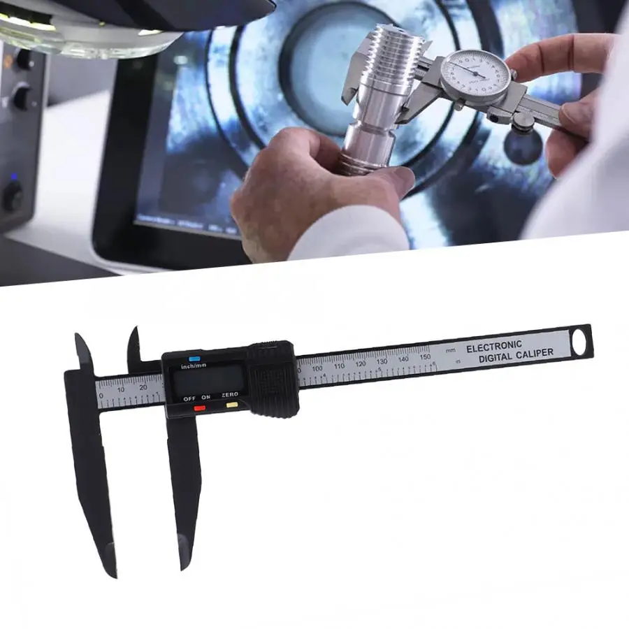 0-150mm/300mm 0.1mm Accuracy LED Display Digital Electronic Carbon Fiber Vernier Caliper Ruler Gauge Micrometer Measuring Tool