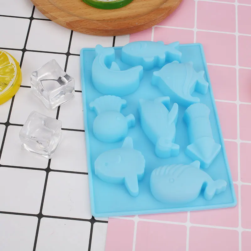 3D ледяная форма для питья морских животных оригинальность кубик льда для виски плесень Экономичные коктейли для выпечки синий лоток для льда Форма для фруктов Кухня