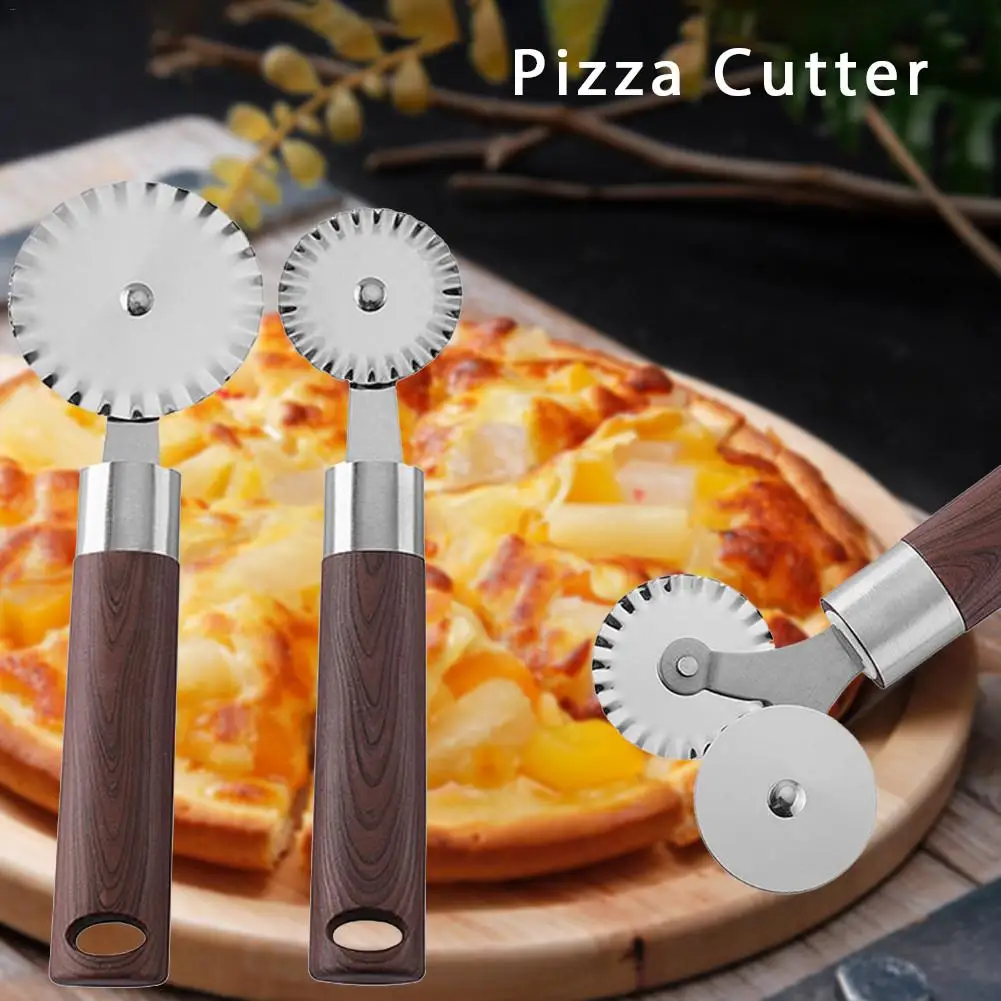 AIHOME нож для пиццы с деревянной ручкой для пиццы резак для пиццы из нержавеющей стали Острый слайсер для пиццы с рукоятка без скольжения