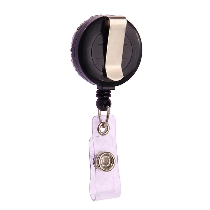 Round Zinc Alloy Candy Color Diamond Retractable Badge Reel Nurse Doctor Student Exhibition ID Card Clips Badge Holders 1pc