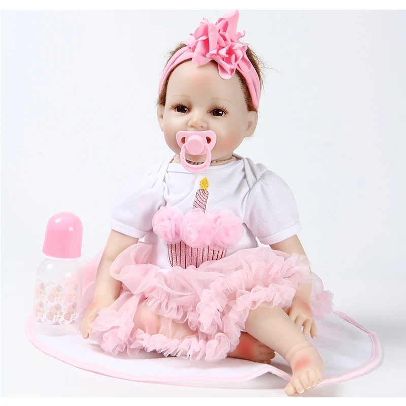 

ZIYIUI Silicone Vinyl Reborn Doll Girl 55 Cm 22 Inch Simulation Cute Baby Face That Children Bedtime Toys