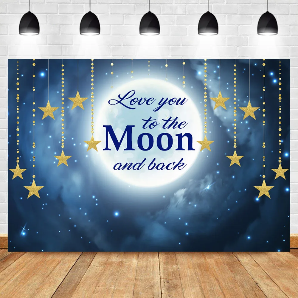 MOCSICKA Love You to the Moon and Back (мама я тебя фон Baby Shower новорожденных Twinkle маленькие