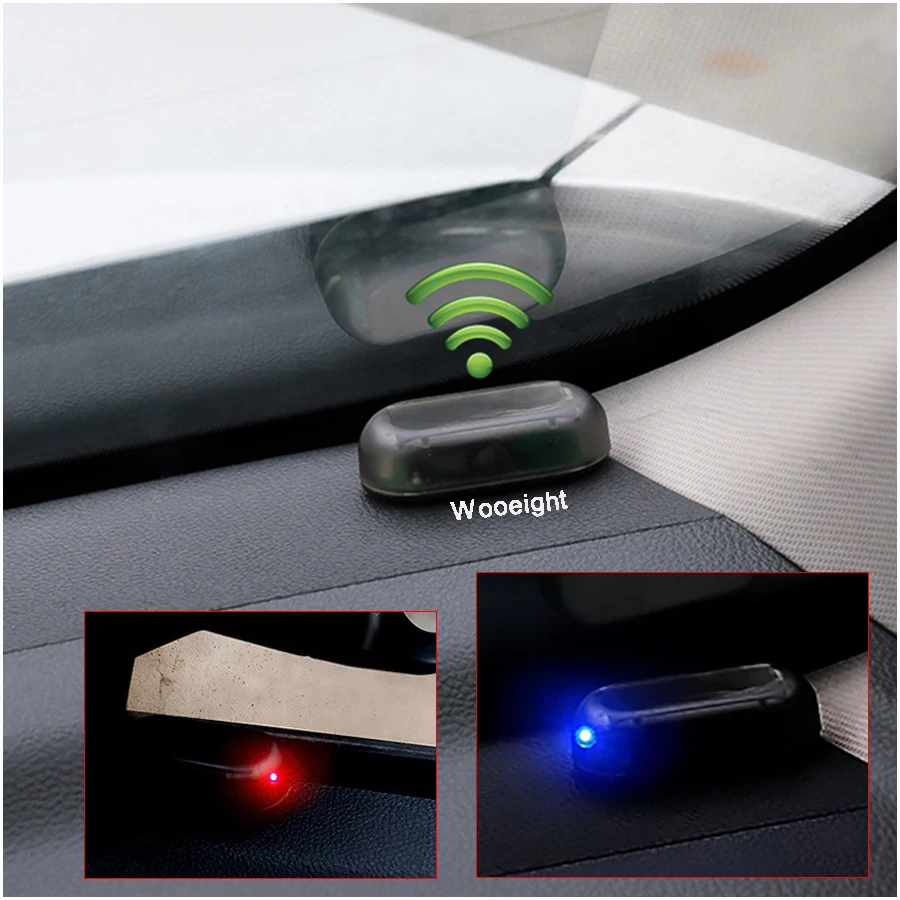 

Solar USB Power Car Alarm Light Anti-Theft Warning Flash Blinking Fake Car Led Light Flash Blinking Lamp Red Blue New Update