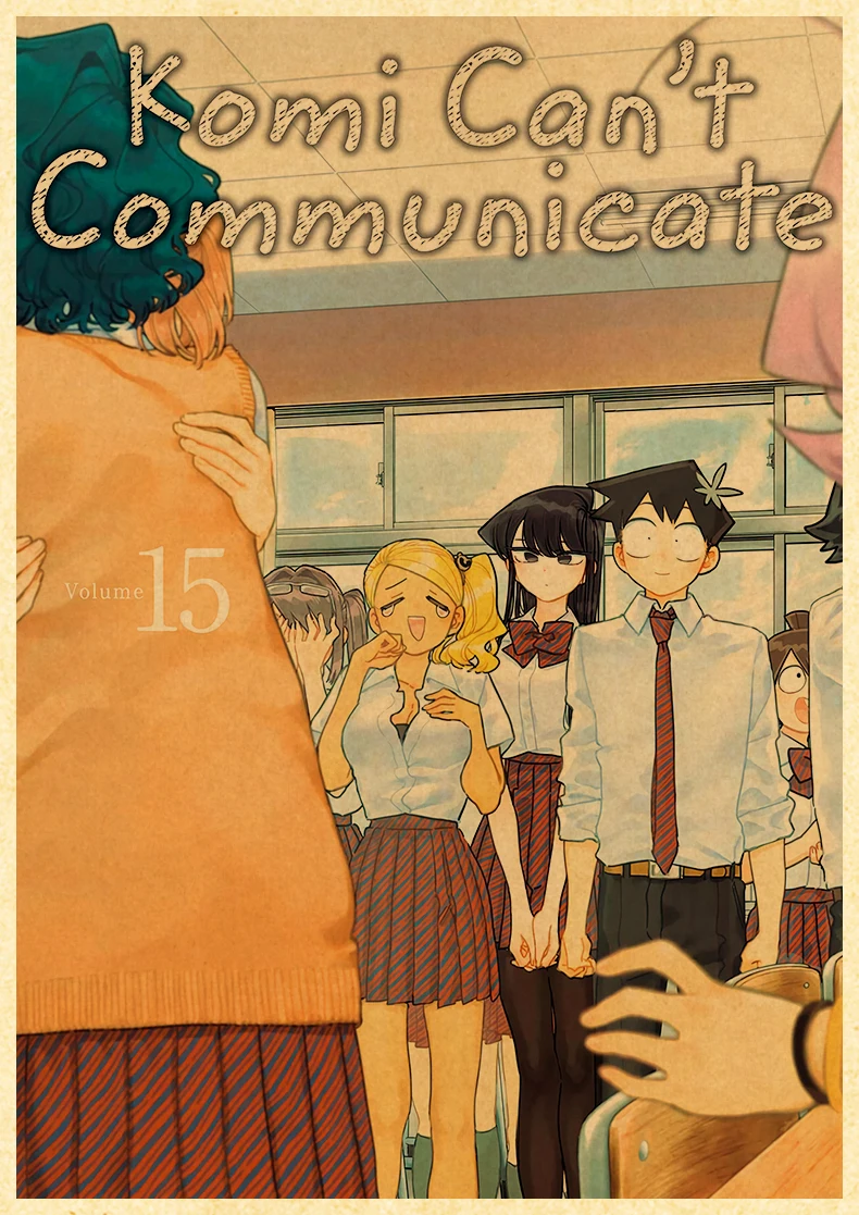 Komyushou Desu Posters Anime Komi Cant Communicate Poster Kraft Paper Vintage Home Room Art Wall Stickers