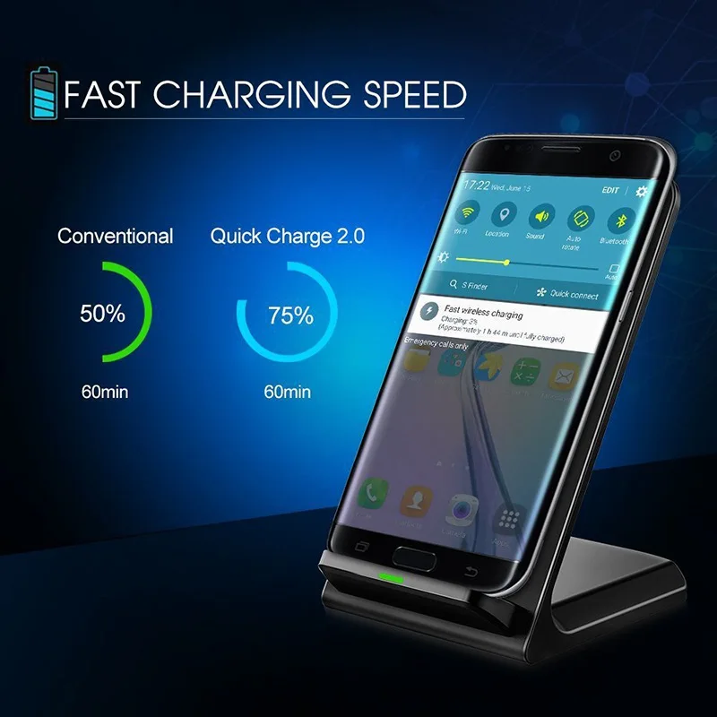 5W10W Cellphone Charging Stand Qi Wireless Charger Universal Phone Charger For iPhone XS MAXXSX8 Huawei Mate 20 Pro Samsung (2)