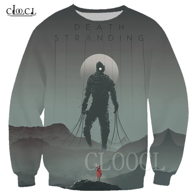 Толстовка с 3D принтом «Death Stranding», Мужская одежда, повседневная спортивная одежда с длинными рукавами и круглым вырезом, пуловер, уникальные игровые толстовки для пары