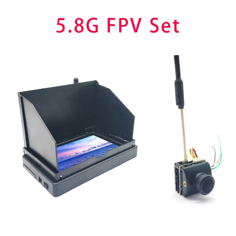 5,8G 48CH 4,3 дюймов FPV монитор 480x22 встроенный аккумулятор видео экран с Cmos 1200TVL 1/" 2,1 мм объектив PAL FPV камера для радиоуправляемого дрона
