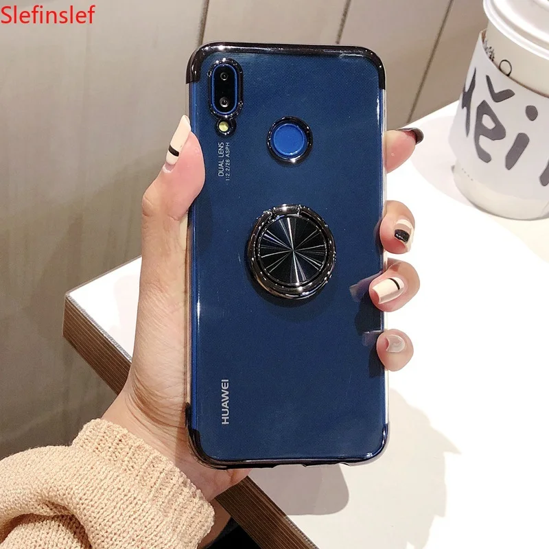 Чехол для Huawei Honor 8S 8A Pro магнитный силиконовый чехол с металлическим кольцом