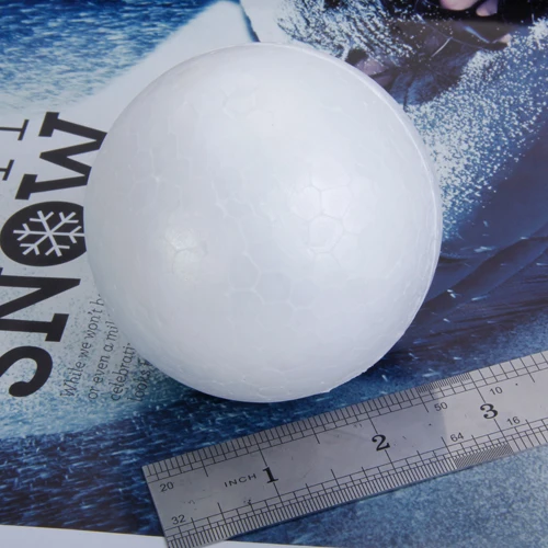 10Pcs Sphere Shaped Solid White Styrofoam Foam Ornaments Craft Balls For Handmade DIY Modelling Crafts, 80mm