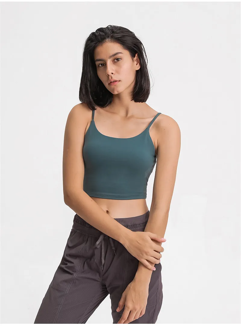 Solid Color Lulu Sport Tank Top Women Fitness Bra Yoga Vest No Rims With Chest Pad Butter Soft Beauty Back Half Sling Gym Clothe Solid Color Lulu Sport Tank Top Women Fitness Bra Yoga Vest No Rims With Chest Pad Butter Soft Beauty Back Half Sling Gym Clothe