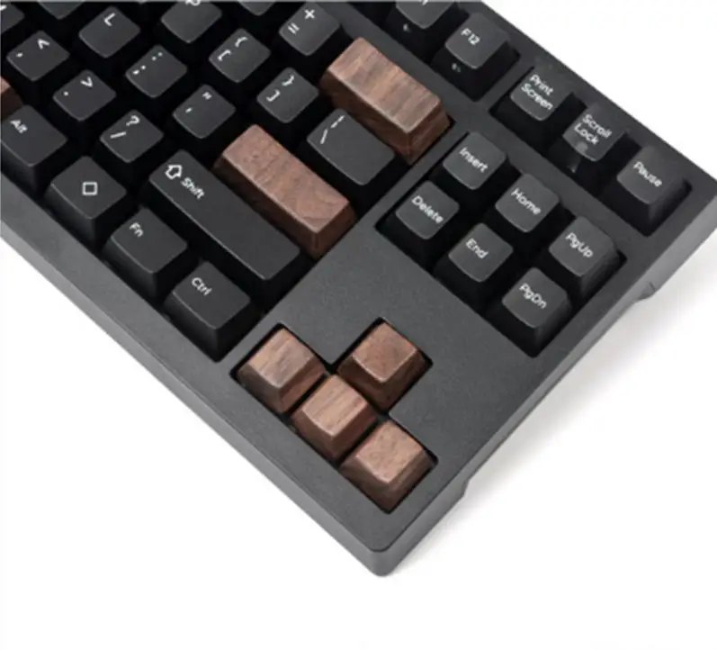 Грецкий орех OEM высота деревянный Keycap костюм для механической клавиатуры деревянные брелки индивидуальность без резьбы для механической клавиатуры