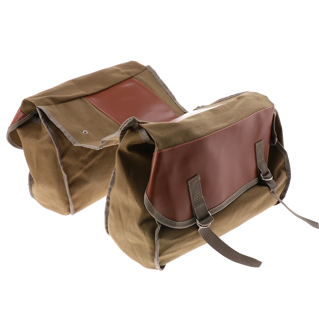 Double Panniers Mountain Road Bike Rack Trunk Bag Bicycle Rear Seat Saddlebags