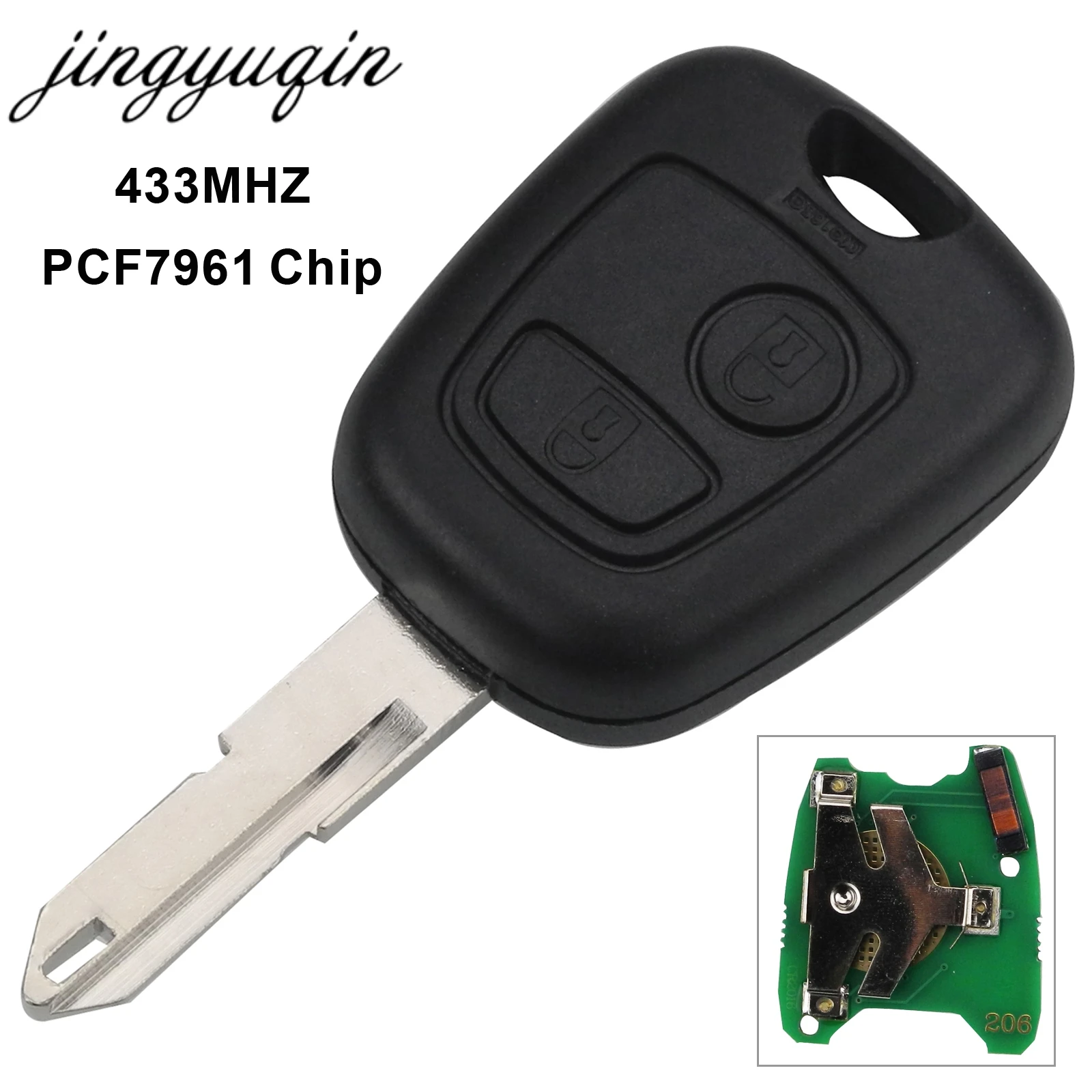Bilchave 433 МГц PCF7961 для Citroen C2 C3 Xsara Picasso Key Shell 2 кнопки NE73 лезвие на замену пульт дистанционного управления автомобильный чехол