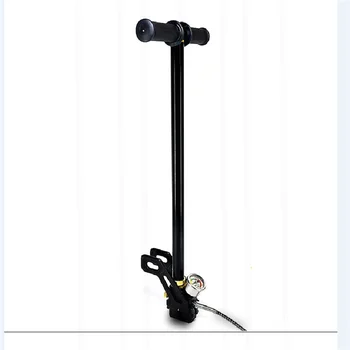

FREE SHIPPING 30Mpa Mini Air Pump 3 Stage Car Hand Operated Compressor Inflator Hunting Paintball PCP Pump 300bar For Air Gun