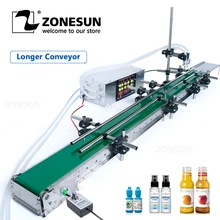 ZONESUN ZS-DPYT200L Automatic Water Milk Liquid Bottle Vial Double Heads Filling Machine With Longer Conveyor