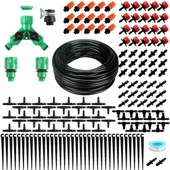 

40M Garden Irrigation Set 20 Drops Head DIY Drip Irrigation Automatic Watering Irrigation Set Atomizing Watering Garden Hose Kit