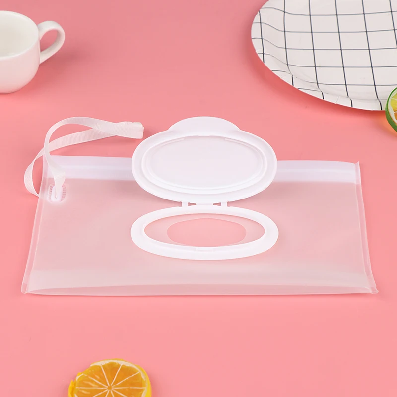 Toallitas húmedas portátiles de dibujos animados para bebé y niño, bolsa de transporte de embrague, peso ligero, contenedor de pañuelos de papel húmedo, dispensador de bolsa con correa a presión