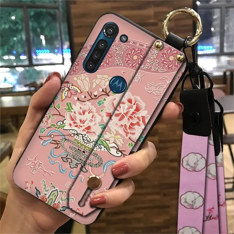 Противоударный силиконовый чехол для телефона в китайском стиле Moto G8 мощный