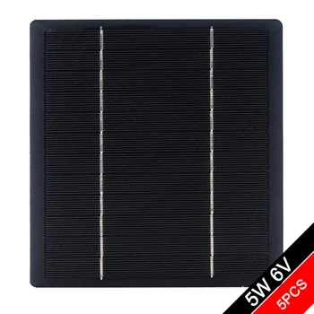 

5W 6V High Efficiency Waterproof Semi-flexible Mono Solar Panel Cell can be DIY Solar Phone Charger - 5PCS