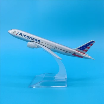 

16cm American Airlines Boeing 777 Metal Airplane Model American B777 Aircraft Model Diecast 1:400 Aviation Decoration Gift Toys