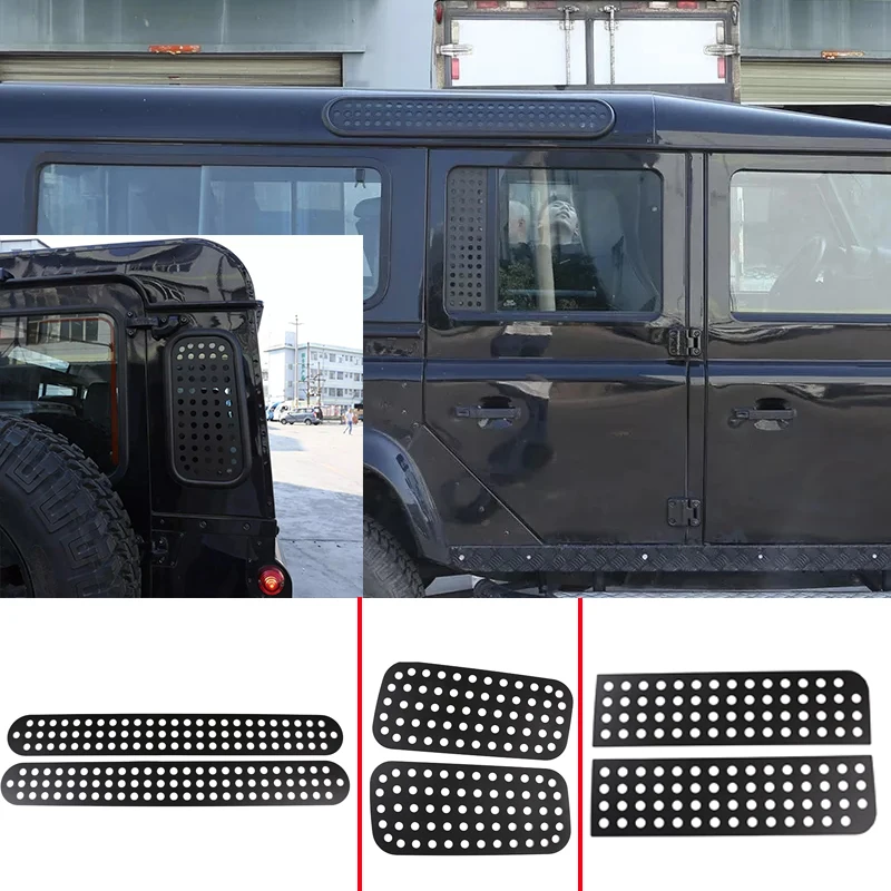 

Alloy Car Styling for Land Rover Defender 90 110 130 2004-2018 Rear Roof Door Side Window Glass Protection Panel Car Accessories
