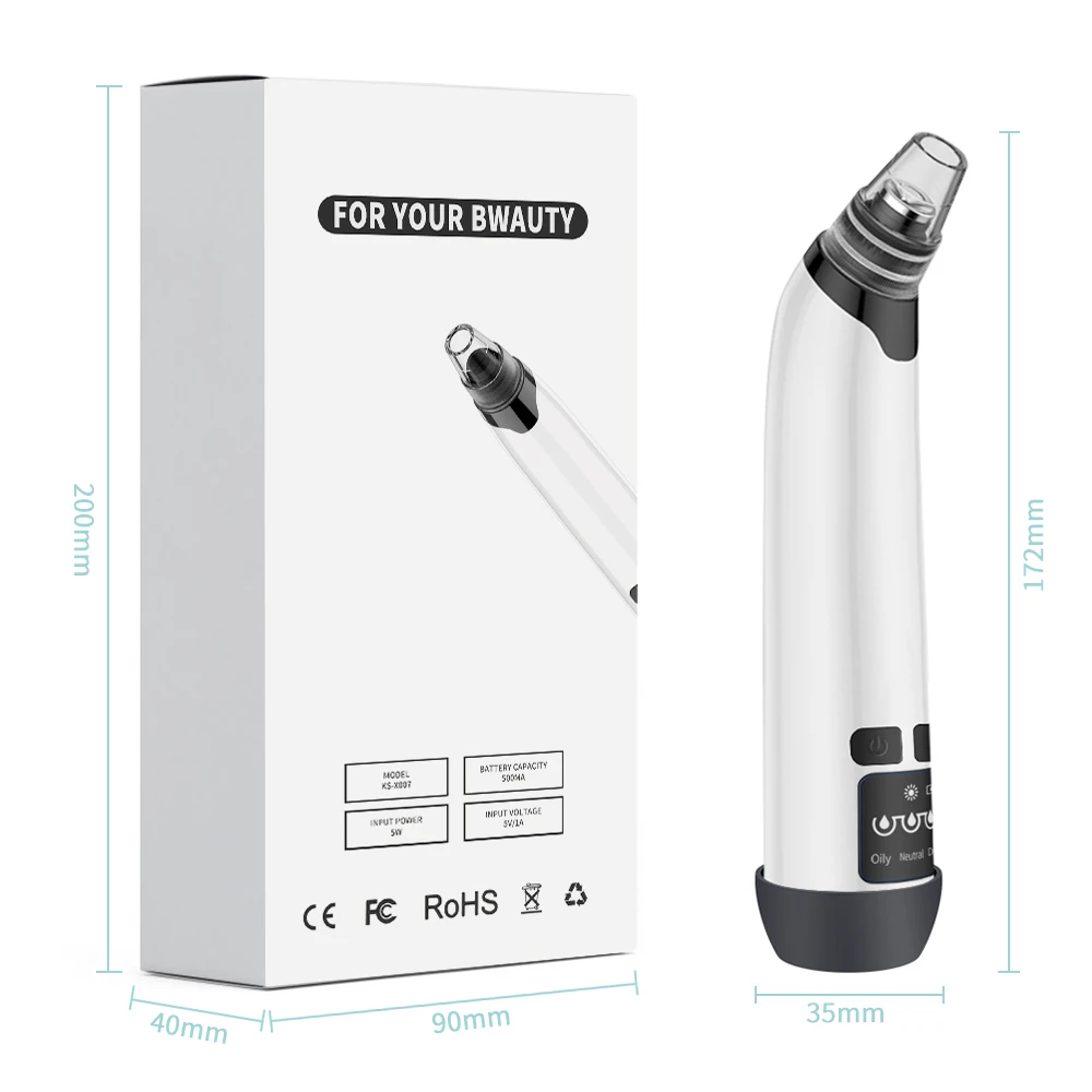 Hot Compress Blackhead Remover Vacuum Suction Acne Pore Cleaner Electric Nose Face Deep Cleansing Skin Care Device Birthday Gift 6