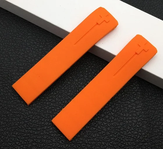 Orange strap Высокое качество 21 мм мягкое натуральное Силиконовое резиновое кольцо для часов подходит для Tissot ремешок для T-Touch T610014615 Z252/Z253+ инструмент красный синий - Цвет ремешка: Orange strap
